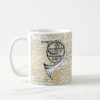 Vintage French Horn Music Mug