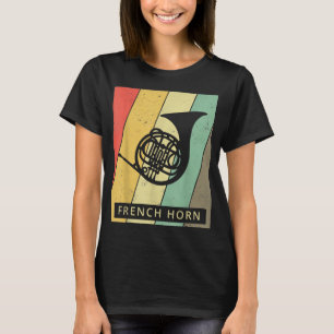 Vintage French Horn Player Music Retro146 T-Shirt