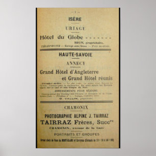 Vintage French Hotel Poster