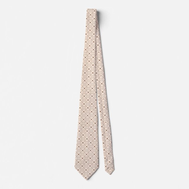 Vintage French Imperial Dot & Diamond Pattern Tie (Front)