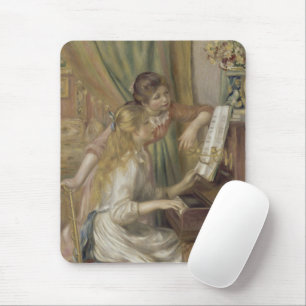 Vintage French Impressionist Piano Girls Art Mouse Mat