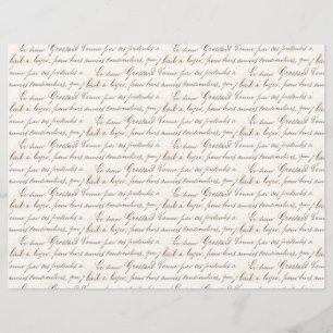 Vintage French Jardin Handwritten Script Note