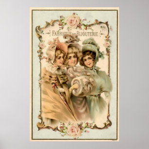 Vintage French Jewellery  Factory Advertisement Poster