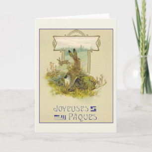 Vintage French Joyeuses Pâques Easter Card