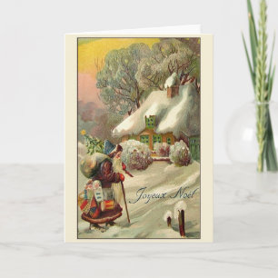 Vintage French Joyeux Noël Christmas Card