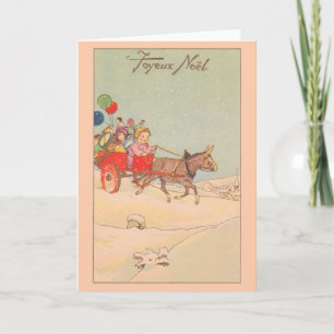 Vintage French Joyeux Noël Christmas Card