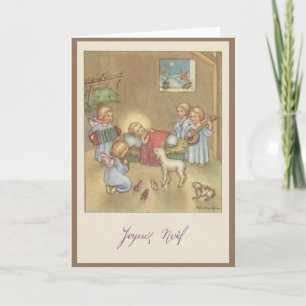 Vintage French Joyeux Noël Christmas Card