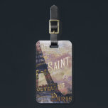 Vintage French Label and Eiffel Tower Luggage Tag<br><div class="desc">Vintage French Label and Eiffel Tower collage in purples and golds</div>