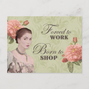 Vintage french lady photo postcard