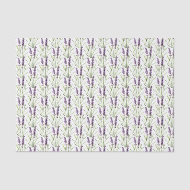 Vintage French Lavender Small Print Tissue Paper (Front)