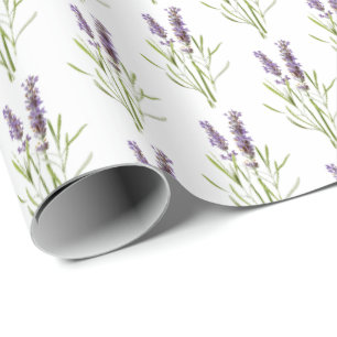 Vintage French Lavender Small Wrapping Paper