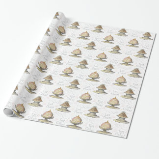 Vintage French Let Them Eat Cake Wedding Birthday Wrapping Paper