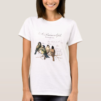 Vintage French Letter and Birds T-Shirt