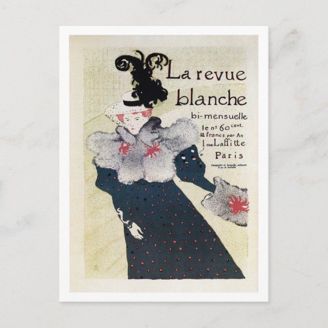 Vintage French literary magazine ad Postcard (Front)