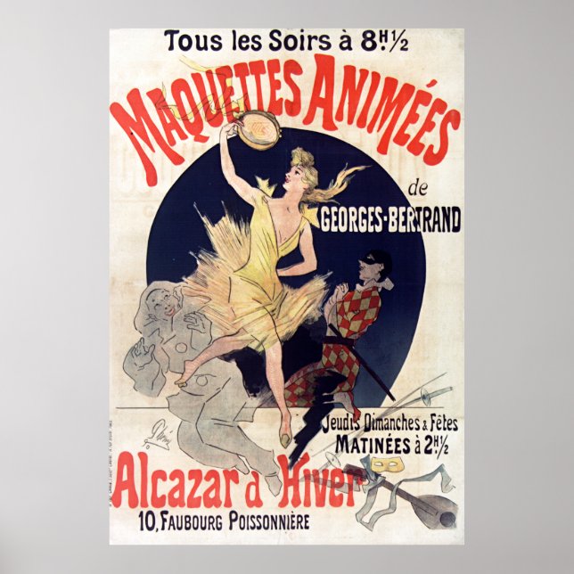 Vintage French Maquettes Animees Alcazar d'Hiver Poster (Front)