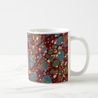 Vintage French Marbled Paper Coffee Mug