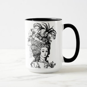 Vintage French Marie Antoinette coffee mug