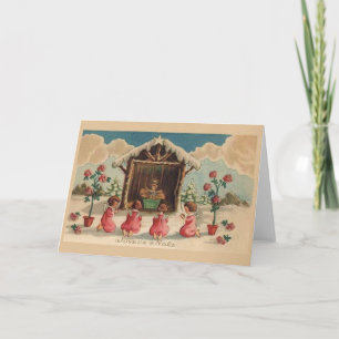 Vintage French Merry Christmas Card