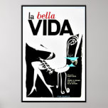 Vintage French Movie Liqueur Retro Art Deco Poster<br><div class="desc">A reproduction print of a Cuban movie Poster for French film "Beautiful LIFE" La Bella Vida Retro Art Deco poster. Digitally refurbished to bring out the original colors,  even better and fix as many imperfections as possible.</div>