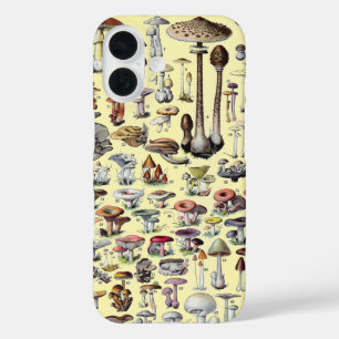 Vintage French Mushroom Cottagecore Botanical Art iPhone 16 Case