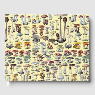 Vintage French Mushroom Cottagecore Botanical Art Guest Book