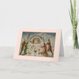 Vintage French Nativity Joyeux Noël Christmas Card