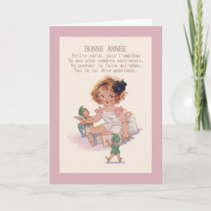 Vintage French New Year Greeting Card