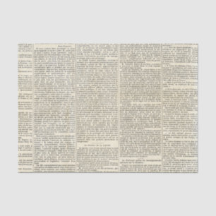 Vintage French Newspaper Tissue Paper