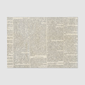 Vintage French Newspaper Tissue Paper