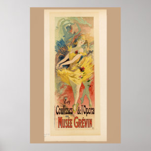 Vintage french opera ballet coulisses de l'opera poster