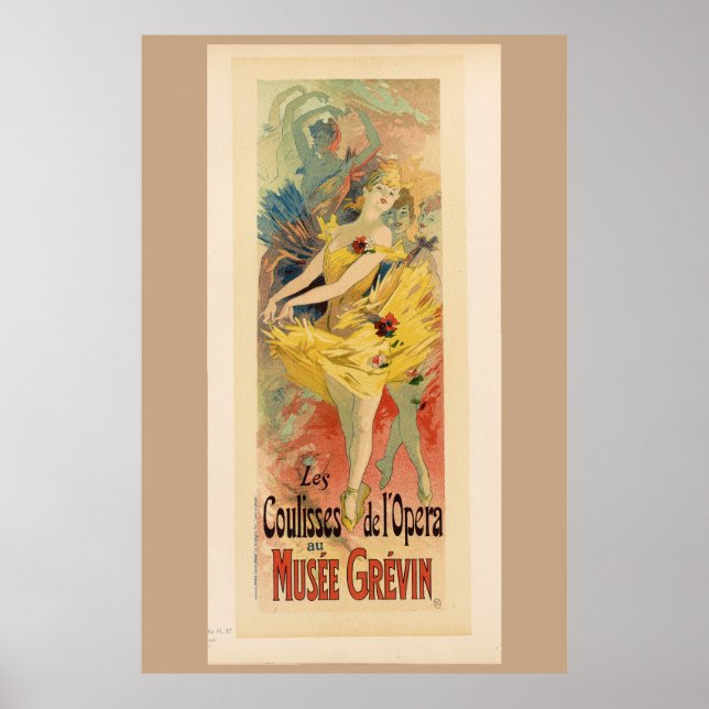 Vintage french opera ballet coulisses de l'opera poster (Front)