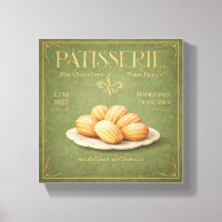 Vintage French Patisserie Madeleines Canvas Art