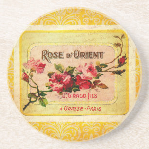 Vintage French Perfume Label Coaster