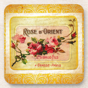 Vintage French Perfume Label Coaster