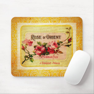 Vintage French Perfume Label Mouse Mat