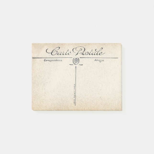 Vintage French Postcard Post-It Notes (Front)