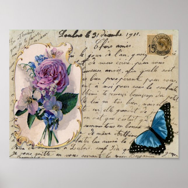 Vintage French Postcard Print (Front)