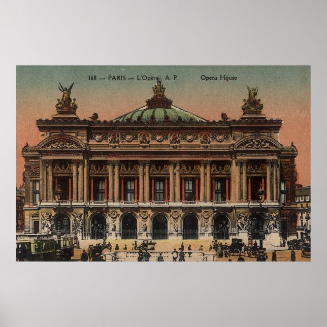 Vintage French Poster - Opera House Paris France (Front)