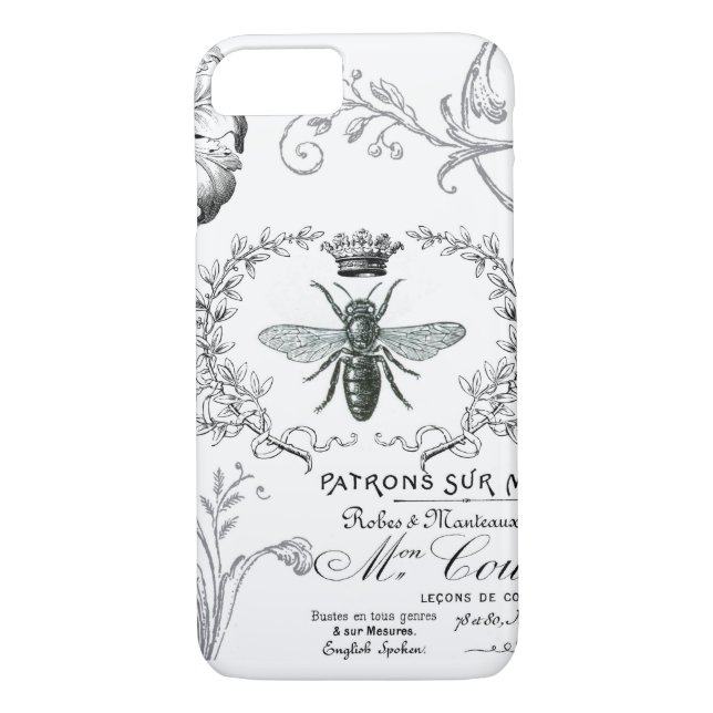 Vintage French Queen Bee iPhone 7 case (Back)