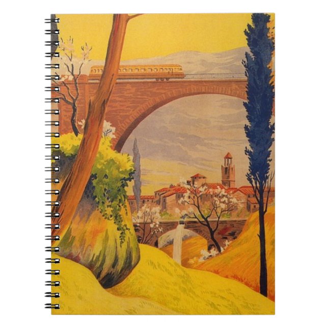 Vintage French Railroad Travel Notebook (Front)