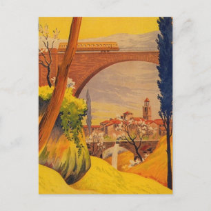 Vintage French Railroad Travel Postcard