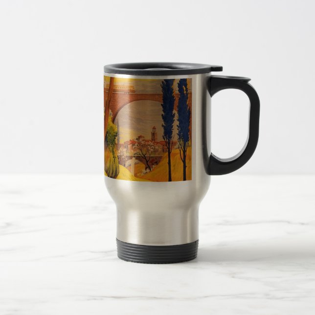 Vintage French Railroad Travel Travel Mug (Right)