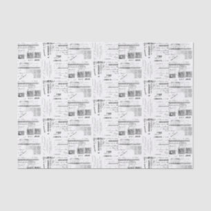 Vintage French Receipt Tissue Paper