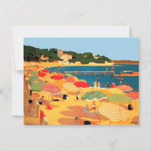 Vintage French Riviera Beach Postcard