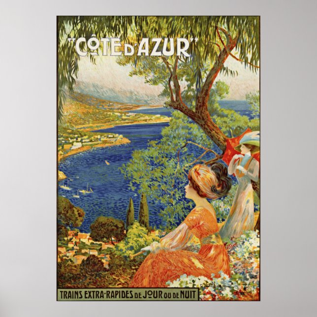Vintage French Riviera Cote d'Azur ad Poster (Front)