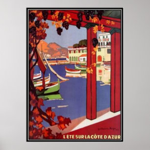 Vintage French Riviera, France - Poster
