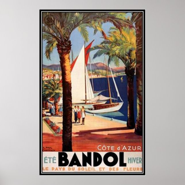 Vintage French Riviera, France - Poster (Front)