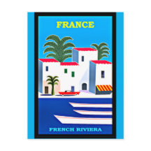 Vintage French Riviera Travel Poster