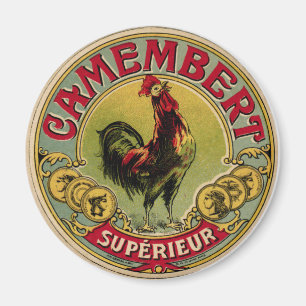 Vintage French Rooster Farm and Cheese Magnet