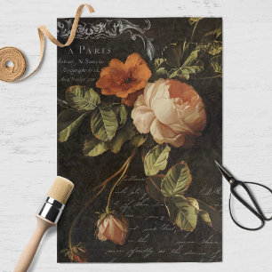 Vintage French Rose Decoupage Tissue Paper